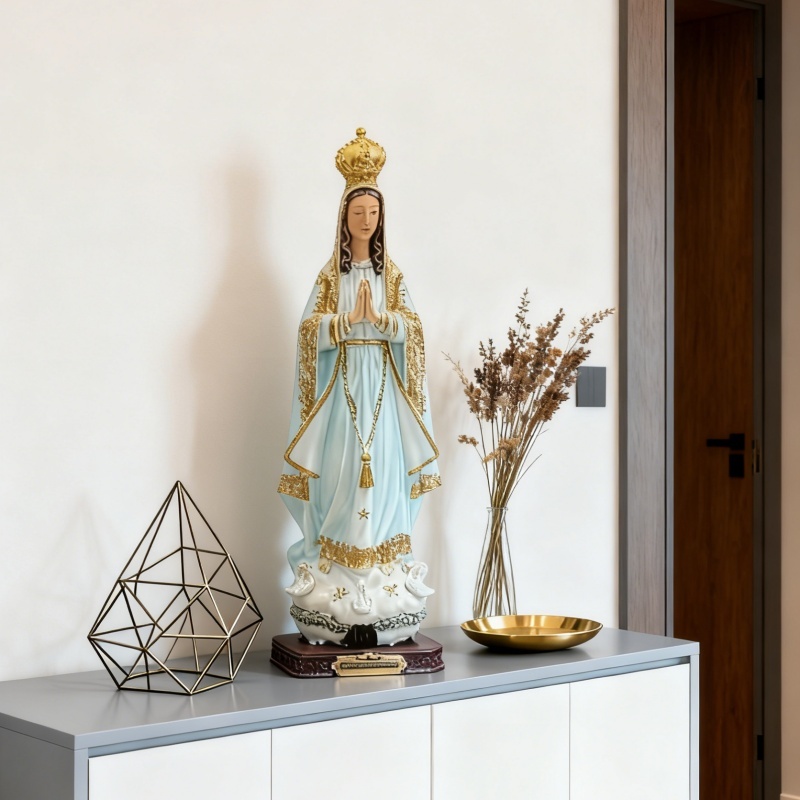 imagem nossa senhora aparecida Italiana 30cm Resina e Gesso - Imagem Original Católica