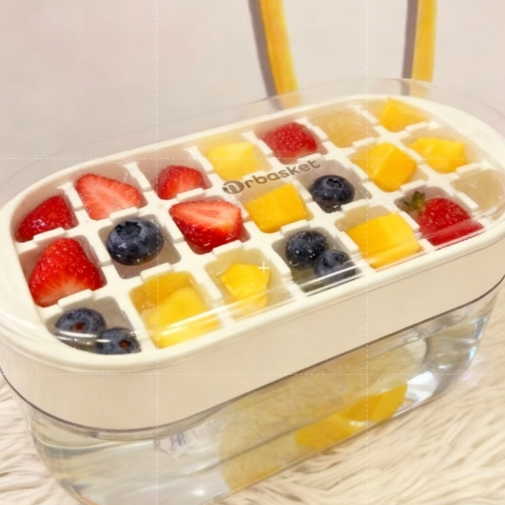 Forma Forminha De Gelo 12 Cavidades De Silicone Flexível Com Tampa Cozinha Geladeira Frízer