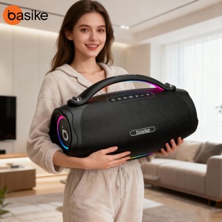 Basike caixa de som bluetooth grande 100W Boombox Plus 10H Portátil Subwoofer Com RGB IPX…