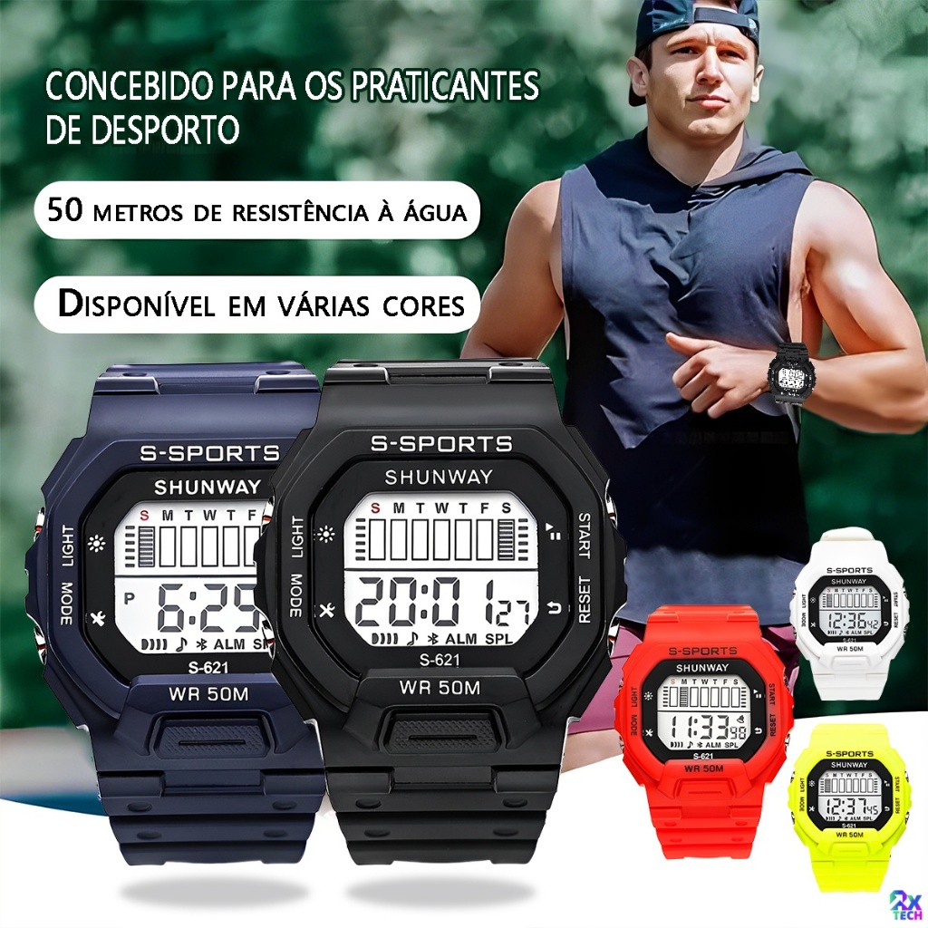 Relógio Infantil A Prova De Agua LED Exercícios Original Relógios Multifuncional Com luz