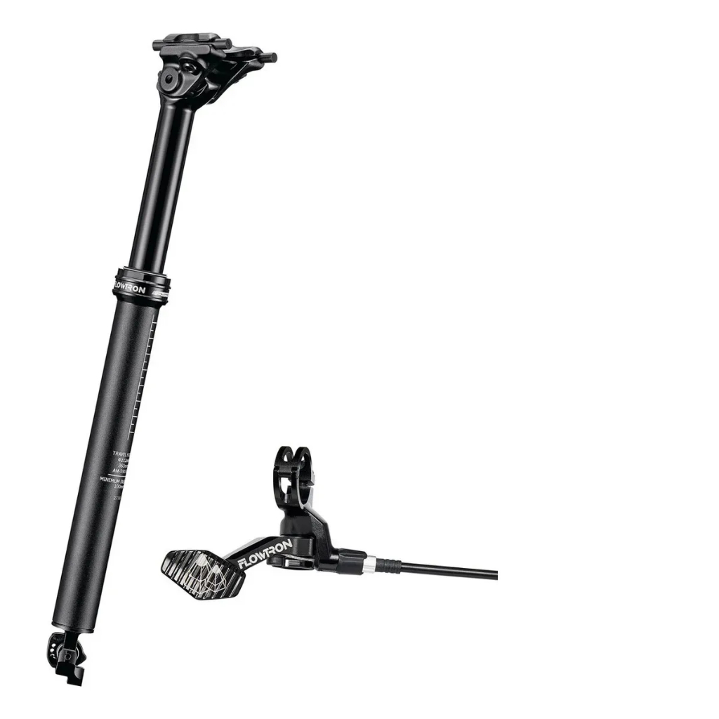 Canote Retrátil Bike Fsa Flowtron Dropper 31.6 125mm somente o canote e o gastilho acionador o selim e ilustrativo