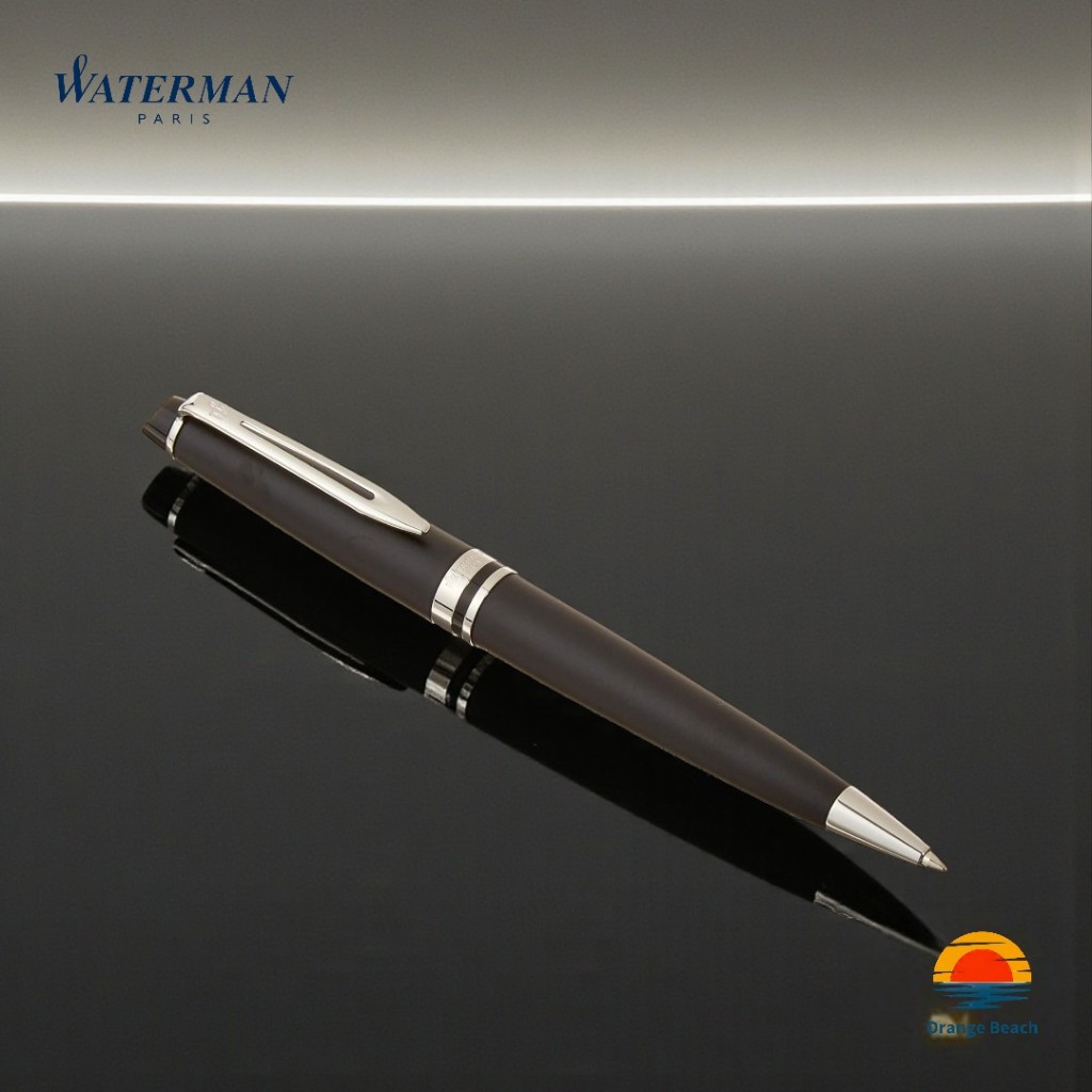 Caneta Esferográfica Waterman Expert Black CT/Made in France/Luxo/Presente/Peso 37g/Caixa