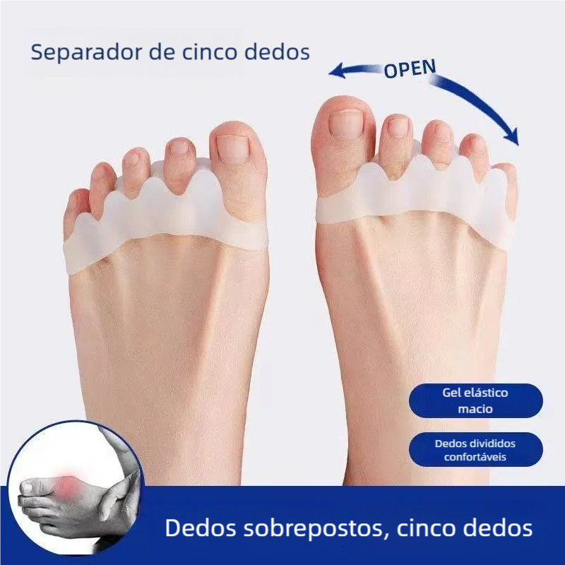 Corretor de Dedos Joanete Silicone - Separador para Todos os Dedos! Confortável e Eficaz