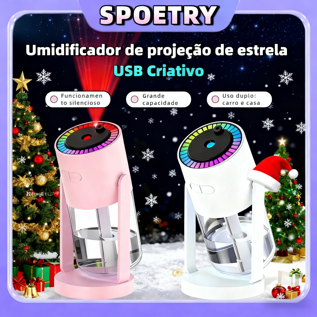 Imagem 🎄Umidificador de projeção de estrela USB Criativo - SPOETRY❄️
