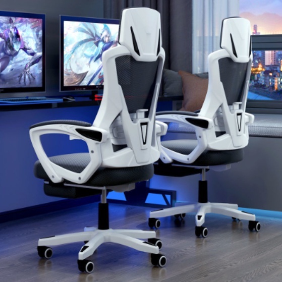 Cadeira Escritório Gamer Reclinável Giratória Ergonômica Tela Mesh Com Apoio Para Pés Confortável em Oferta na Shopee
