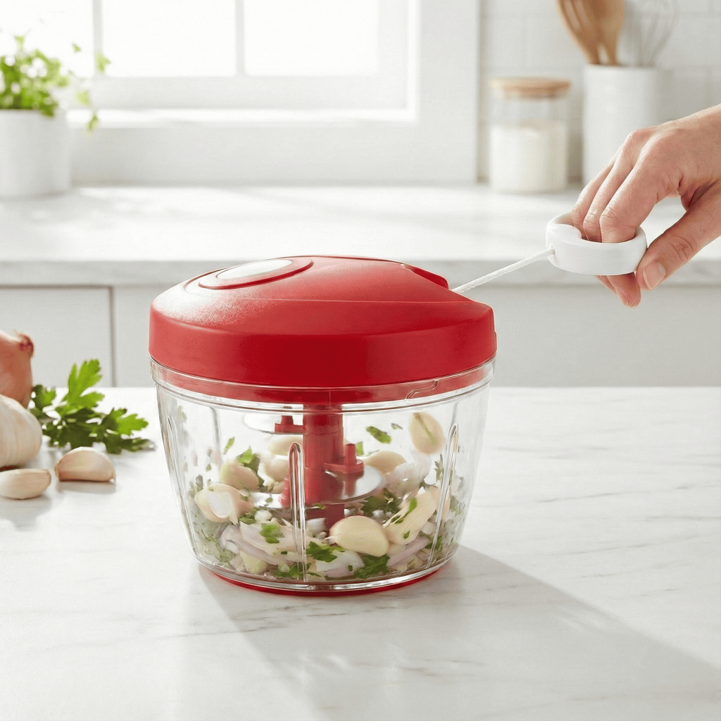 Processador Triturador de 500ML Grande de alimentos Manual 3 Laminas ENVIO IMEDIATO!