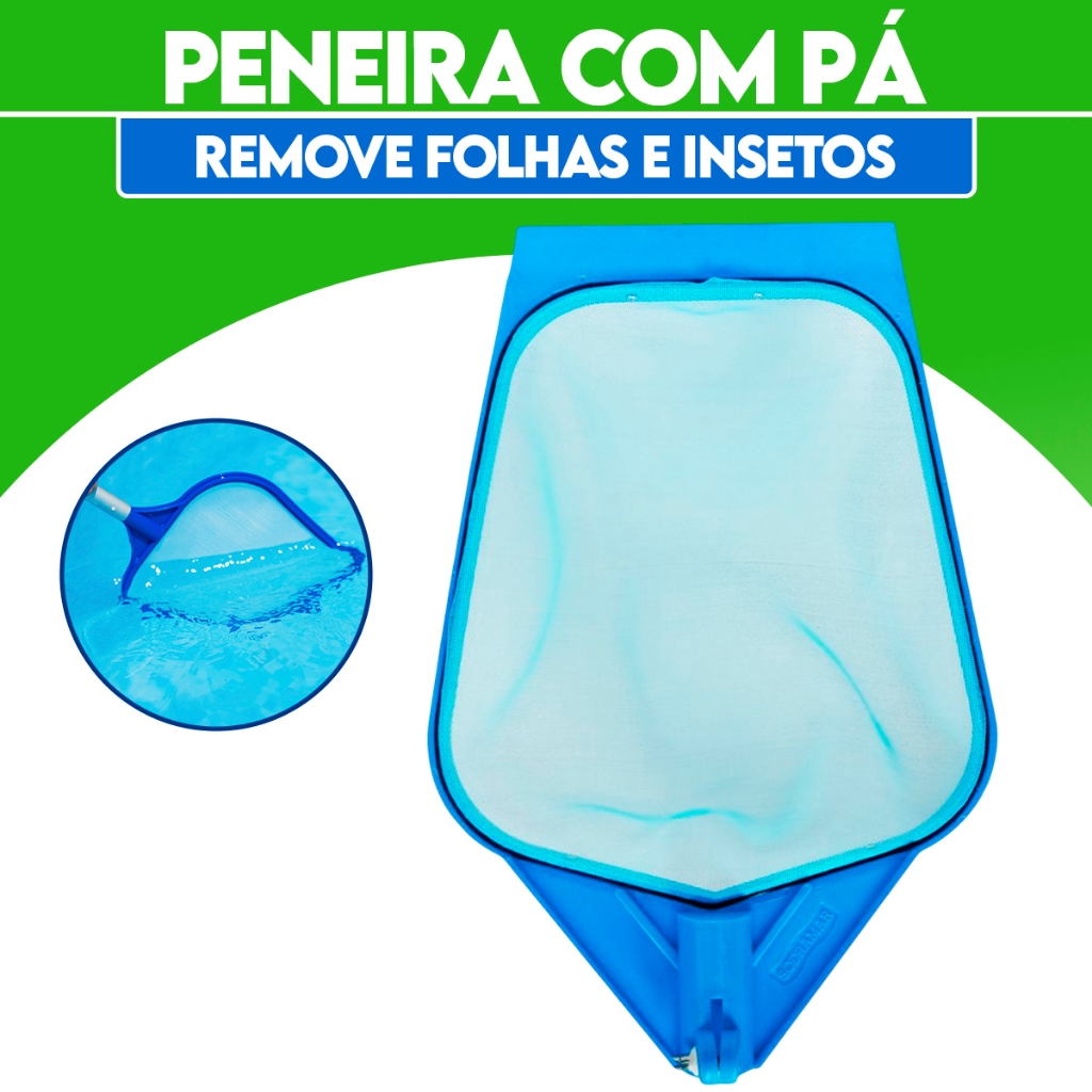 Peneira Plástica Para Piscina Cata Folhas Sodramar