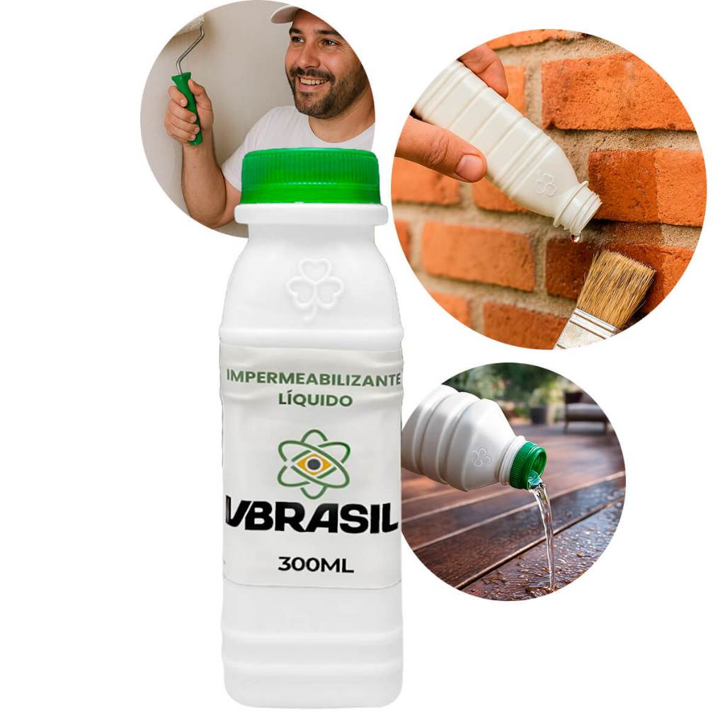 Impermeabilizante Líquido 300ml Protehe pisos Paredes Tecido Concreto Telhas Cerâmicas Alta Durabilidade VBrasil