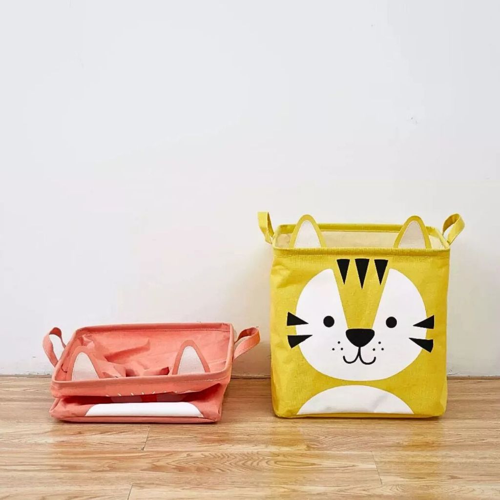 Cesto Dobrável Quadrado Organizador Multiuso Animal