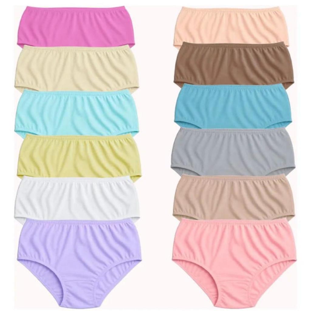 Kit 12 Calçolas Femininas Cotton Algodão| Calcinha feminina | Conforto Diário | Tamanhos P ao GG | Cores Sortidas