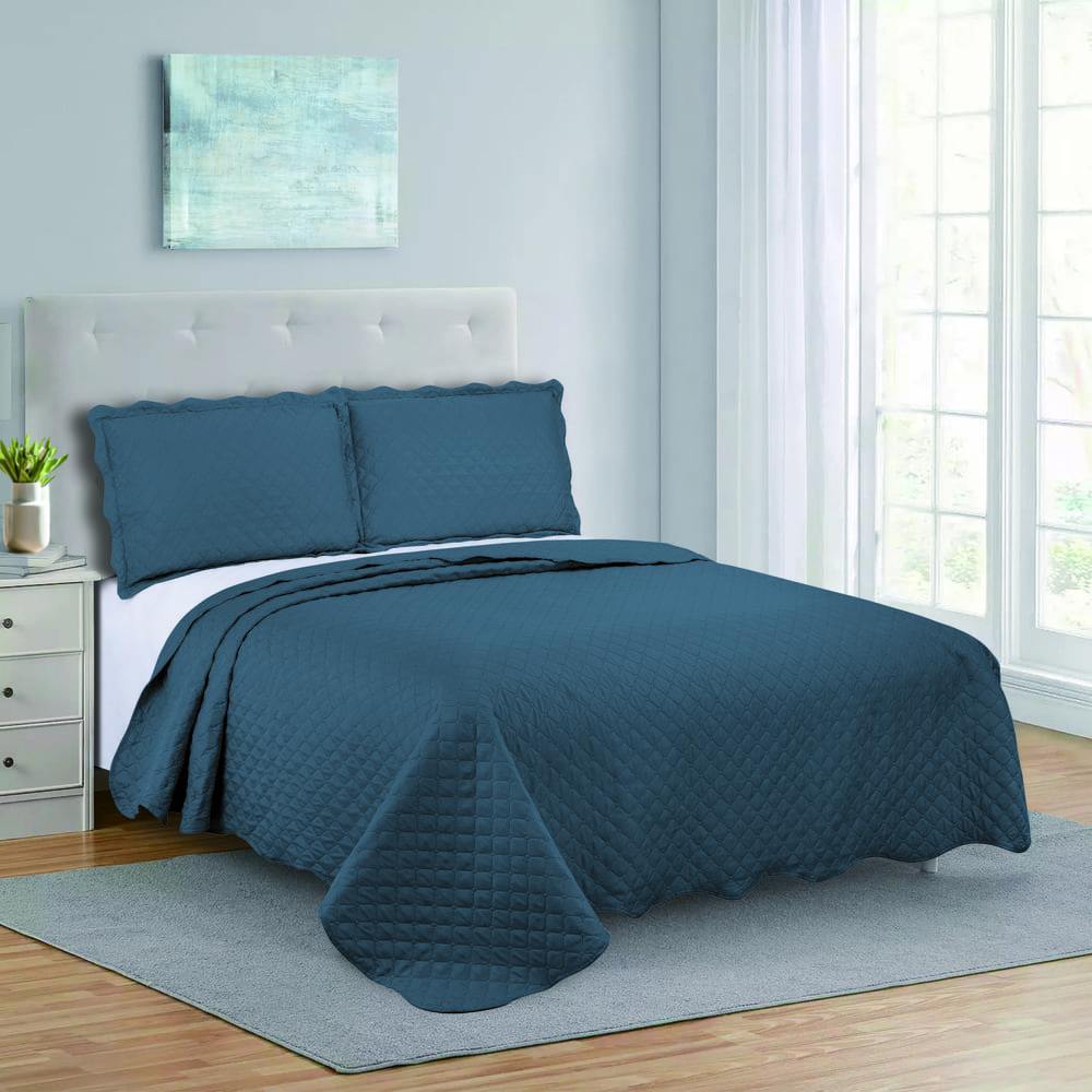 Colcha Cobre Leito Casal Matelassê Camesa Galeria 220x240cm Casal Padrão Dupla Face 3 Peças Bouti