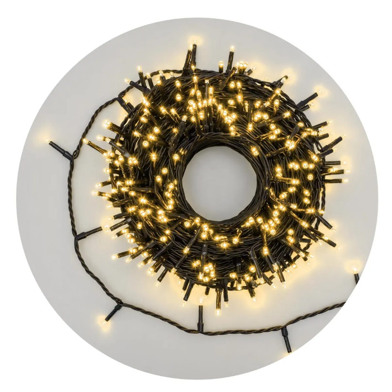 Cordao luminoso  Pisca - Pisca 500 leds Branco Quente 3000k 10Mts - 127W
