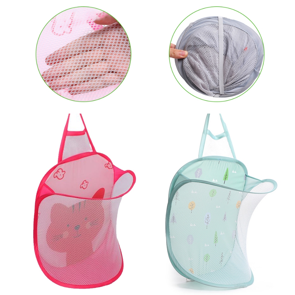Cesto De Roupa Suja De Parede Para Banheiro-Cesto Dobrável Para Roupas Sujas E Cesto Para Guardar Brinquedos Infantis