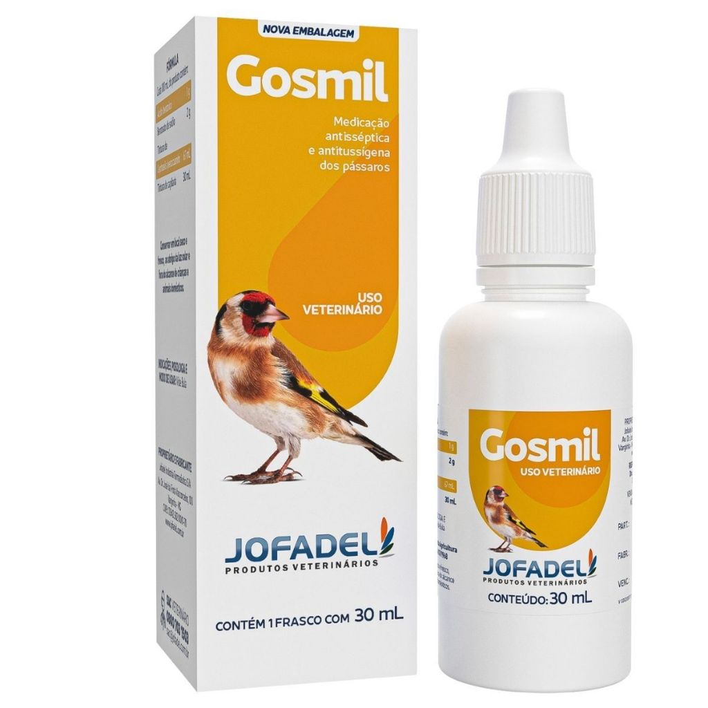 Gosmil 30ml Atua na Rouquidão E Gosma Na Garganta De Aves