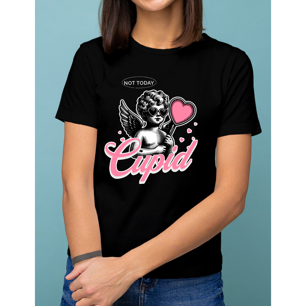 Camiseta CUPID ANGEL Streetwear 100% Algodão Unissex Camisa Premium Anjo Fofo Cupido