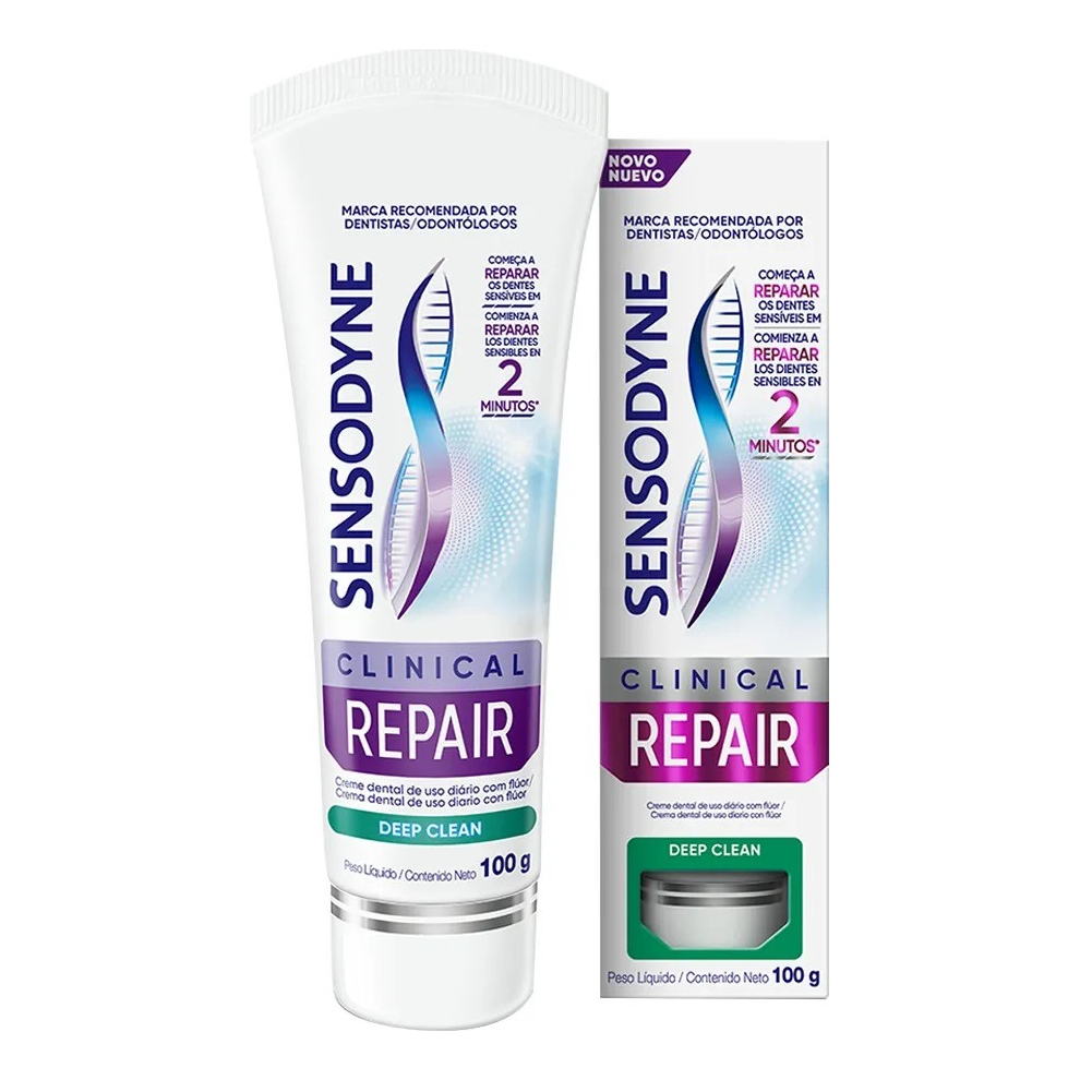 Creme Dental Sensodyne Clinical Repair Dentes Sensíveis 100g em Oferta na Shopee