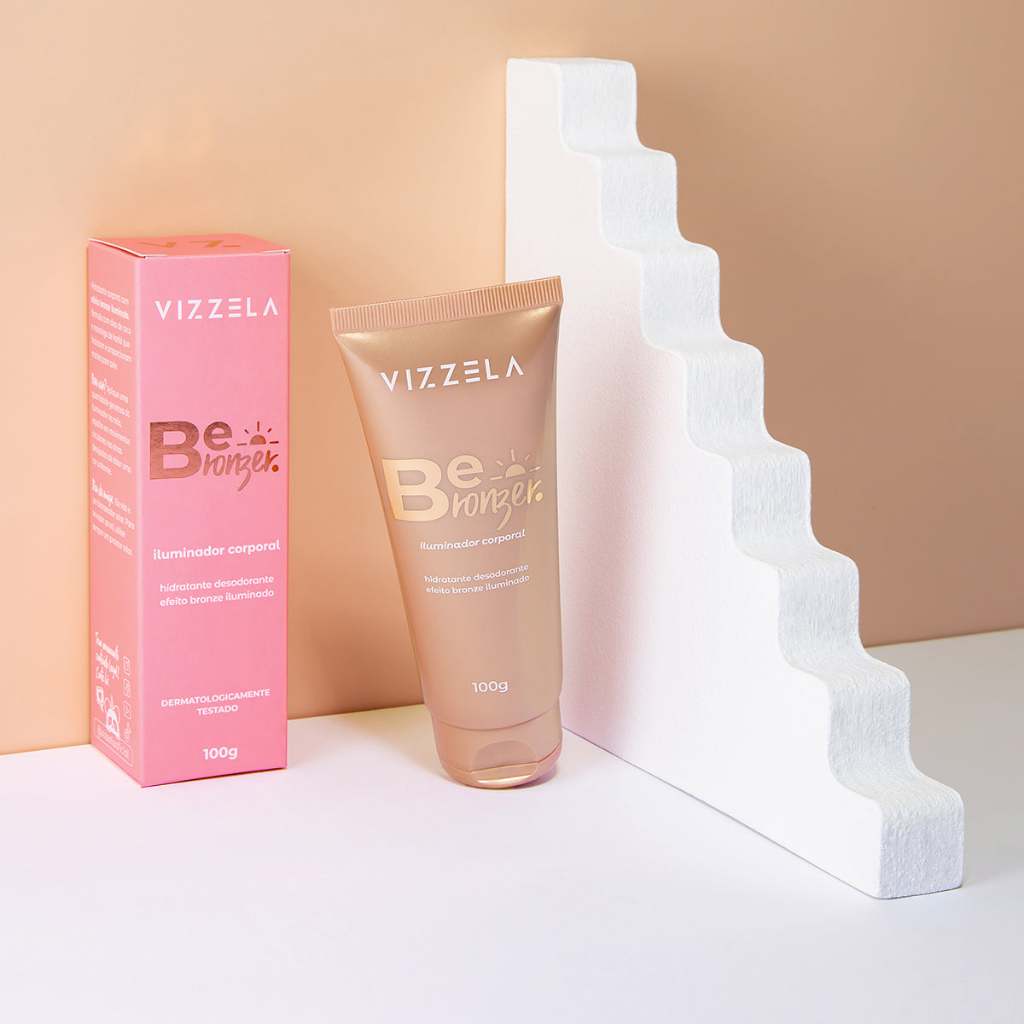 Imagem Iluminador Corporal Be Bronzer Hidratante Desodorante Vegano Original Vizzela