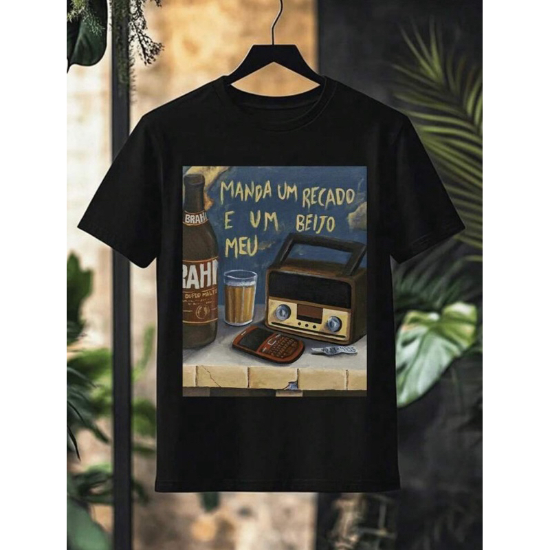 Camiseta Locutor Leo Magalhaes Sertane Goias Cerveja Musia esa Bar 100% Algodão Unissex Masculino Feminino Streatwear