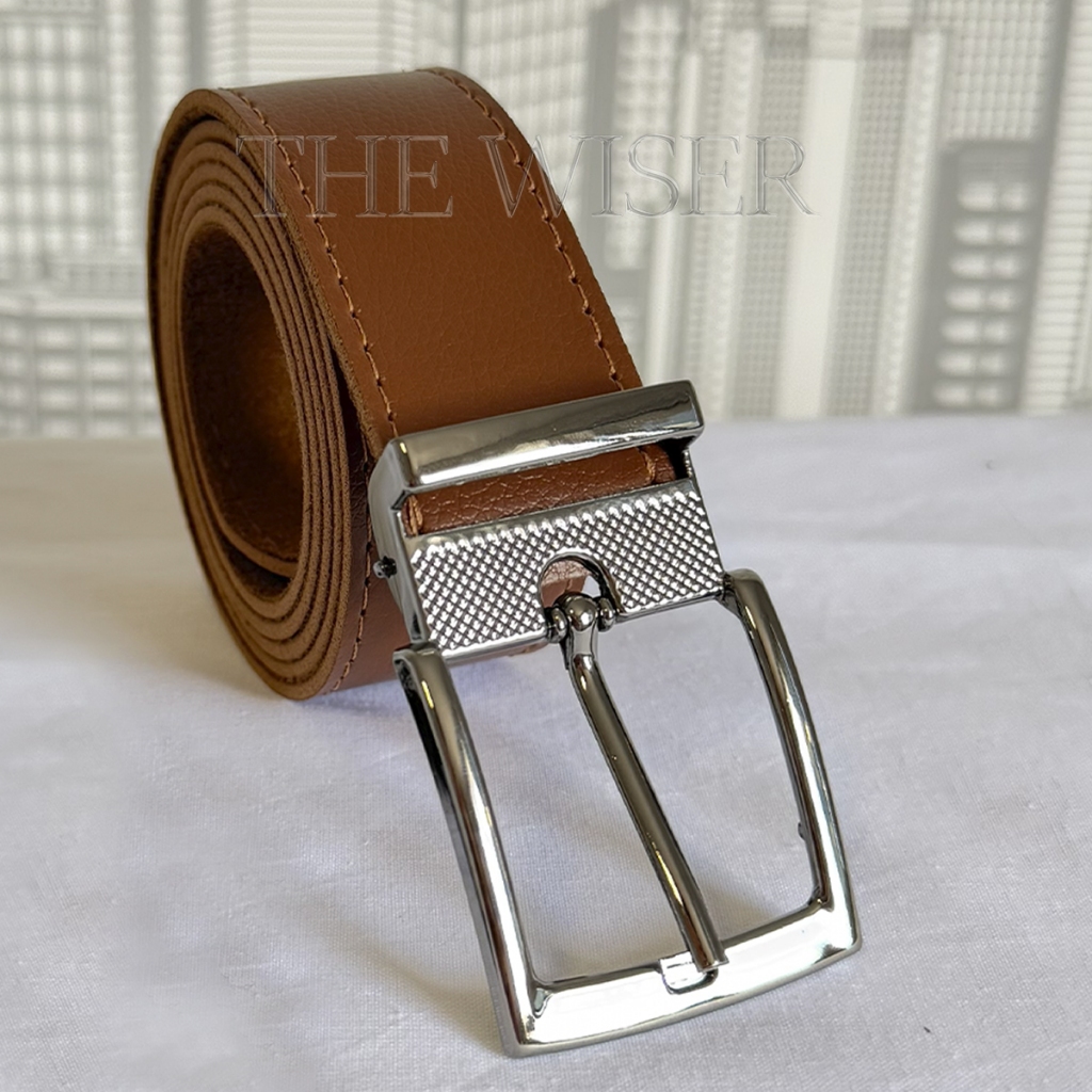 Cinto Masculino - 125 CM Tamanho Único Couro Rock Premium Costurado Fivela Níckel Lançamento em Oferta na Shopee
