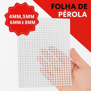 Cartela Meia Pérola Adesiva 4mm 5mm 6mm 8mm Autocolante Laço Tiara Roupa Chinelo Artesanato Noiva em Oferta na Shopee