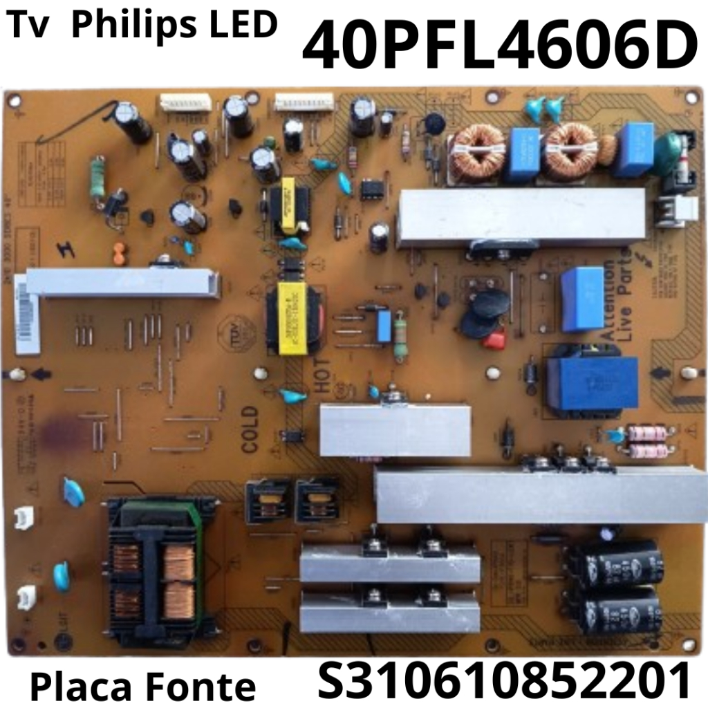 2758 Placa Fonte para Tv Philips LED Mod:40PFL4606D