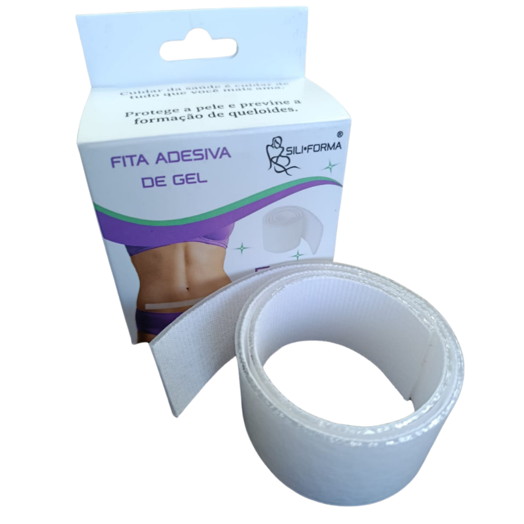 Fita Adesiva Gel Silicone Queloide Cicatriz Medida 35x3 Cm