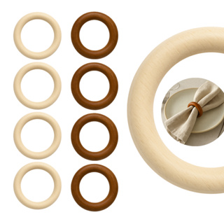 Argola De Madeira Porta Guardanapo Luxo Mesa Posta Artesanato 4 unidades em Oferta na Shopee