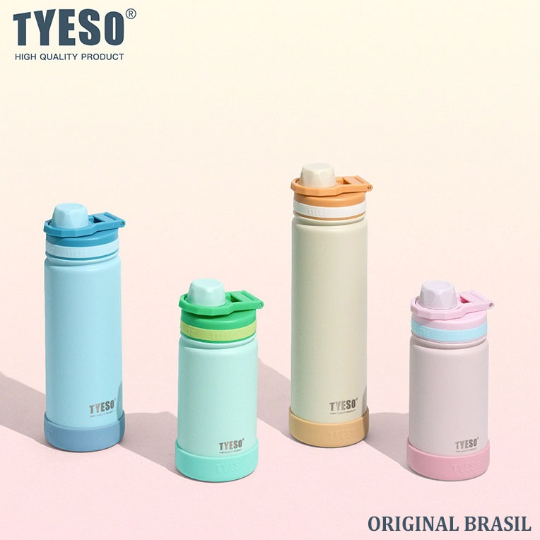 Squeeze Infantil TYESO Garrafinha de Água 420ml&600ml Com bocal para beber diretamente Inclui base antiderrapante em Oferta na Shopee