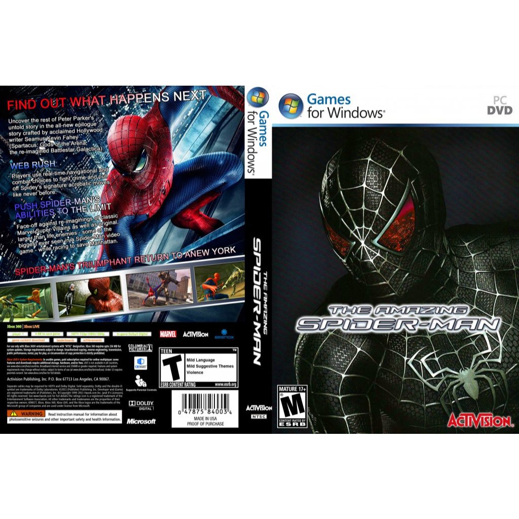 The Amazing Spider Man para Pc ou Notebook pen driver