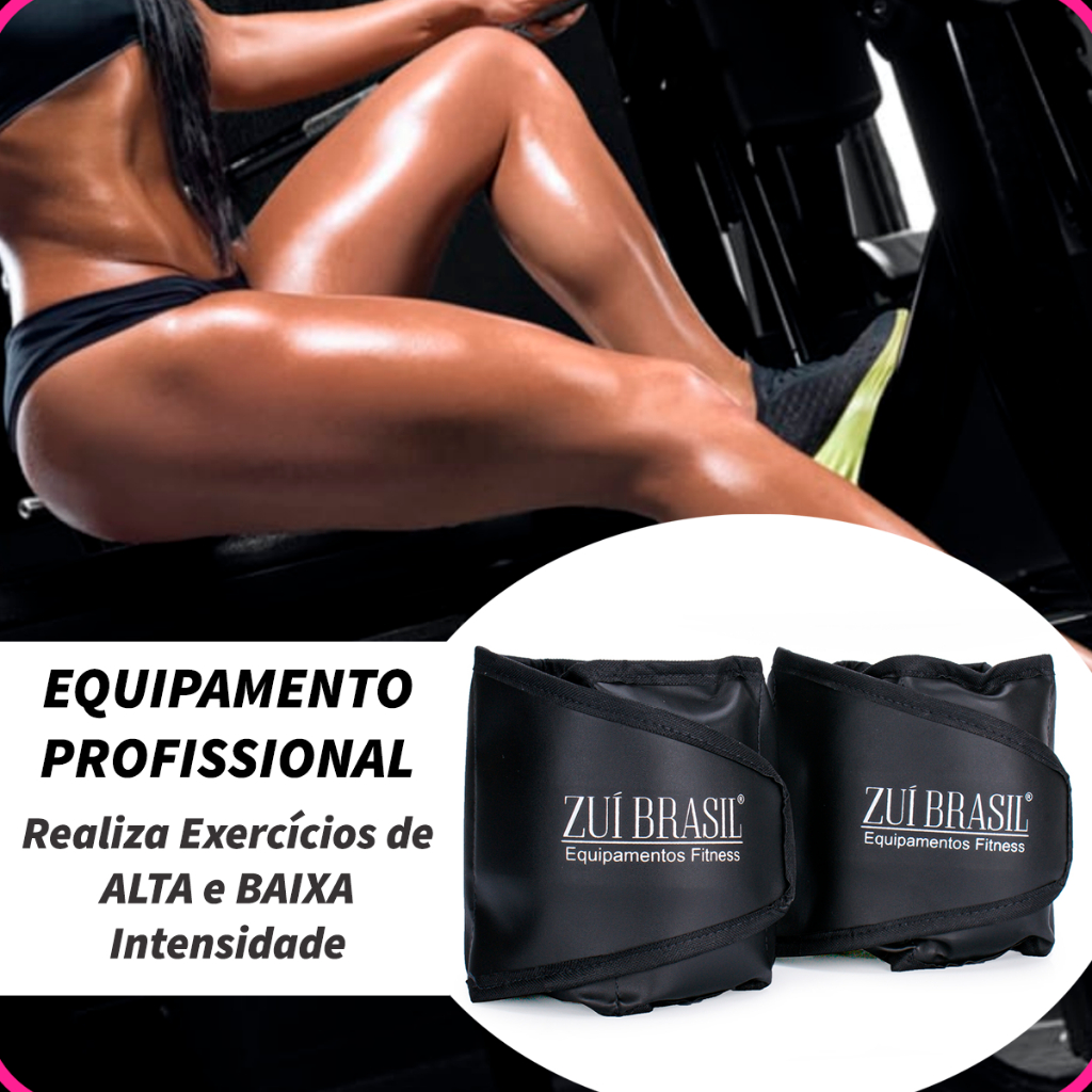 Par Tornozeleira Caneleira Profissional Academia, Musculação Treino Glúteo Perna