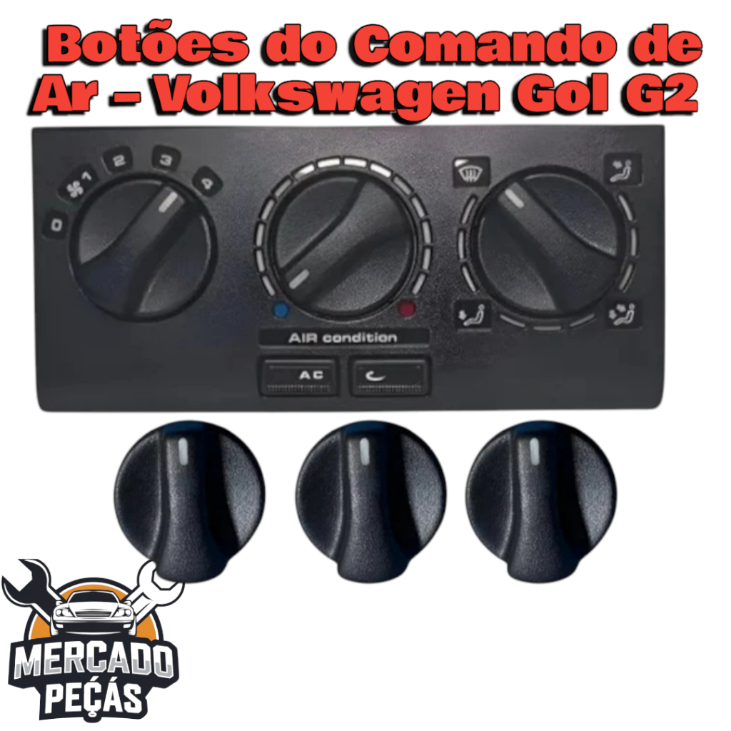 Botões do Comando de Ar Volkswagen Gol G2 – Produto Novo – Encaixe Perfeito em Oferta na Shopee