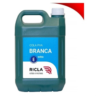 Galão 5kg de cola pva branca EXTRA para madeira, concreto, papel, papelão em Oferta na Shopee
