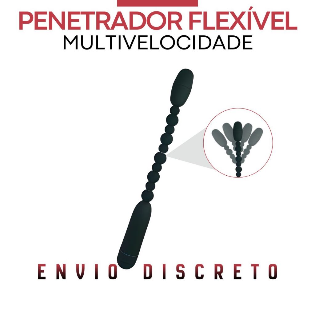 Vibrador Ponto G Penetrador Anal Multivelocidade Flexível Masturbador Bolinhas Escalonadas em Oferta na Shopee