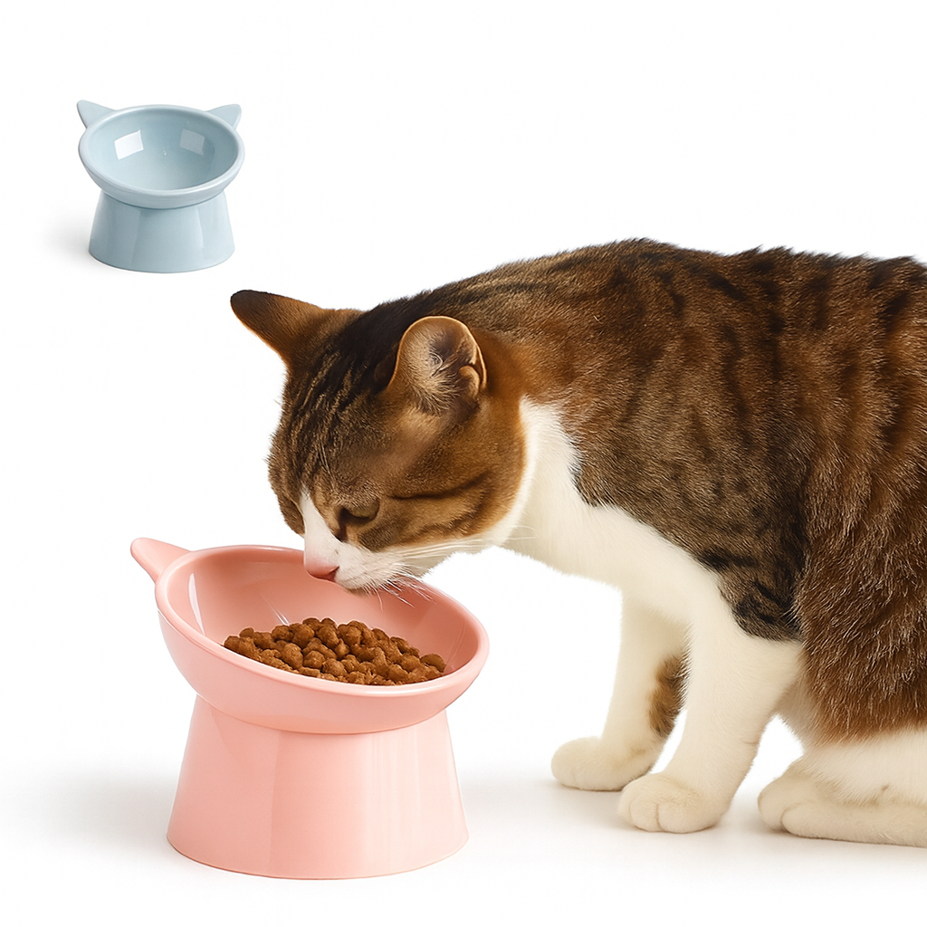 Comedouro Bebedouro Elevado Anti Engasgo Pet Gato Cachorro Kit e Unidade
