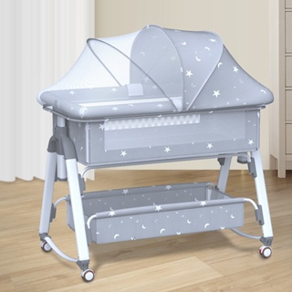 Berço Portátil com Balanço, Altura Ajustável e Mosquiteiro – Sono Aconchegante para seu Bebê P18 em Oferta na Shopee