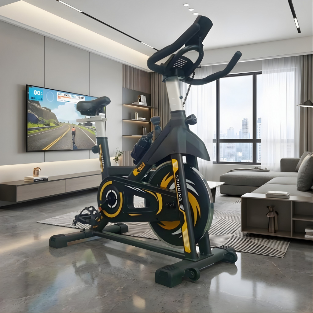 Bicicleta Bike Ergometrica Spinning Academia Fitness Profissional 150kg Eagle Force Roda 6kg