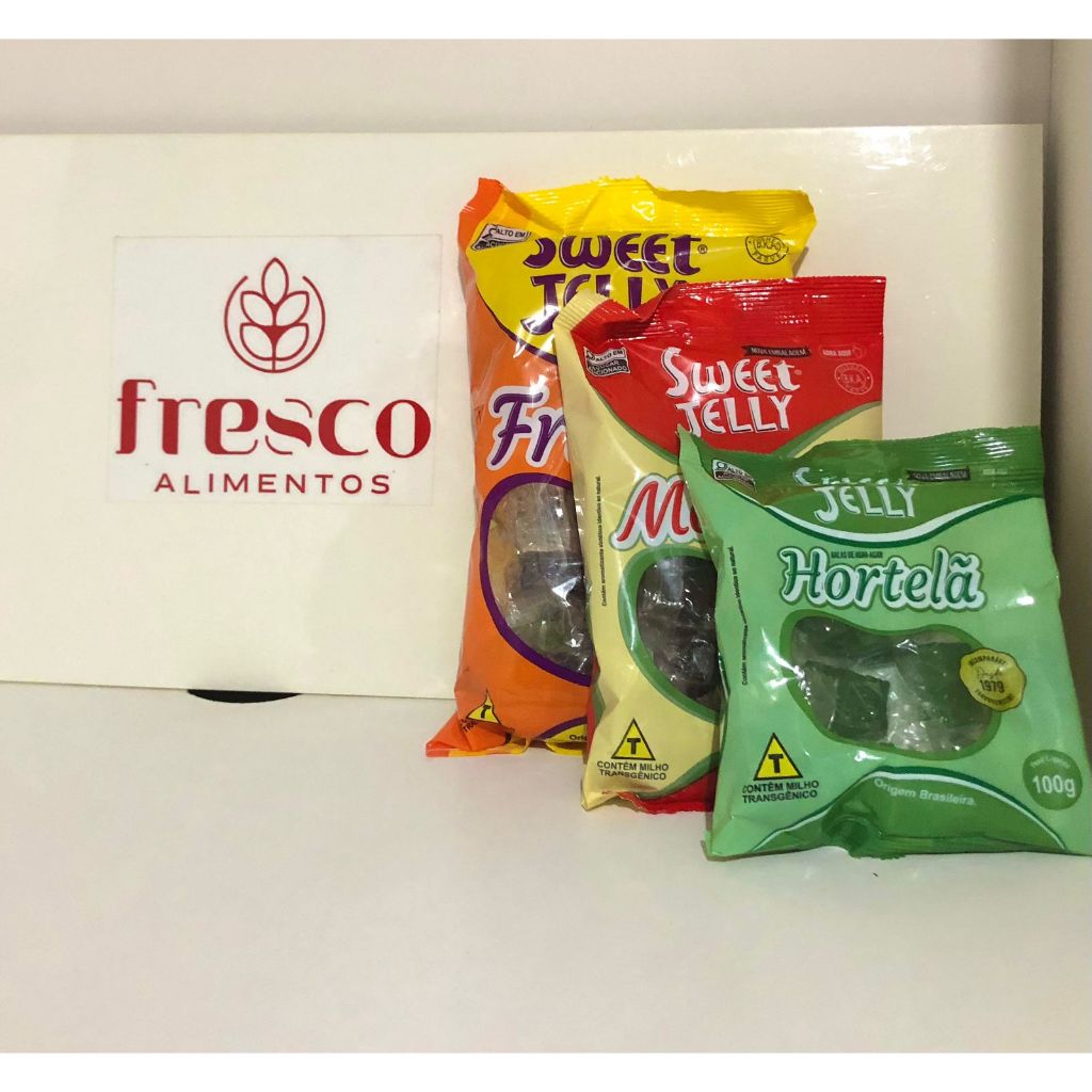 Balas de Algas Marinhas - Kit um de cada: 800g - 1x500g F. + 1x200g M. + 1x 100+g H. - Sweet Jelly