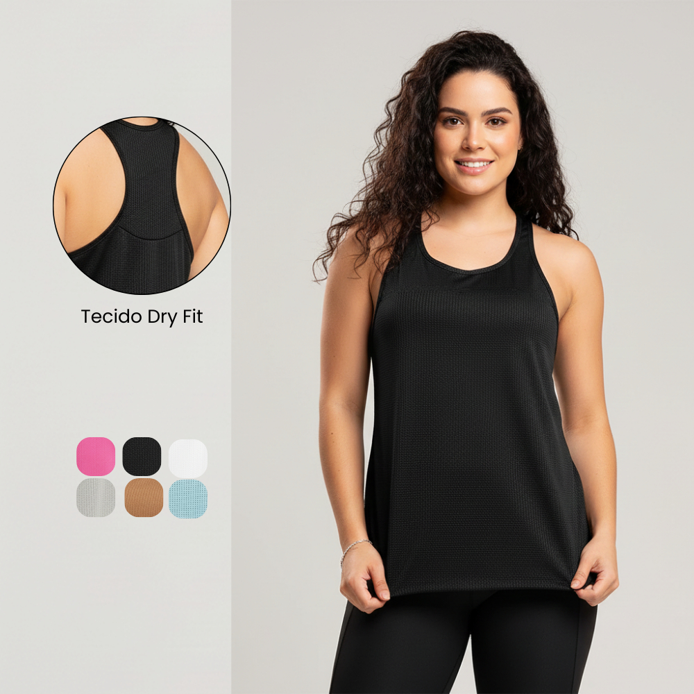 Regata Camiseta Feminina Dry Fit Nadador Academia Camiseta Fitness Esportivo Conforto