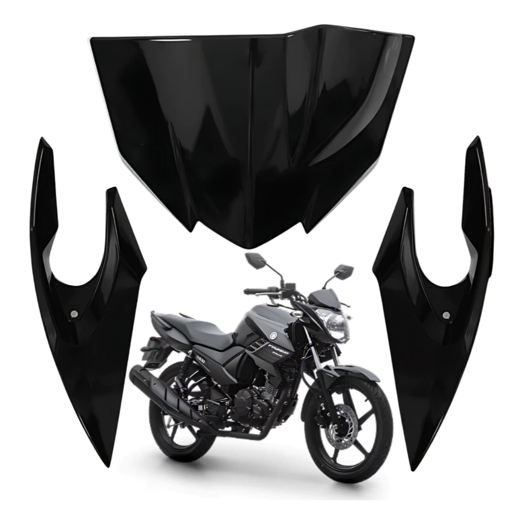 Moto Fazer 150 2014 Kit Carenagem Lateral Bananinha do Farol Carcaça Frontal Superior Painel Modelo Original Pro Tork