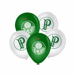 Balão Bexiga Time Futebol Palmeiras Redondo 8 Polegadas - Decoração Aniversário Palmeiras