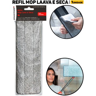Refil Mop Lava e Seca Cinza Camesa Tamanho Único P/ Reposição Rápida Eficiente Tecido Absorvente em Oferta na Shopee