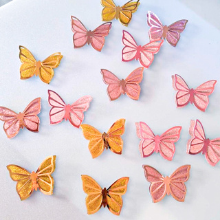 Borboletas Glitter - Topo de bolo - Apliques Lembrancinha - Decoração Festa -  Jardim das Borboletas em Oferta na Shopee