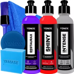 Kit Revitalizador de Plásticos Restaurax Intense Shiny Pretinho Brilhante Vonixx