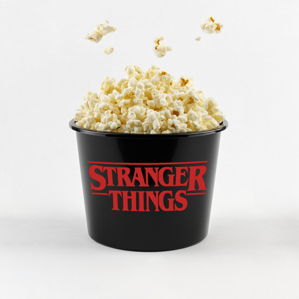 Balde de Pipoca Stranger Things 1,5L | Cinema em Casa | Para Pipoca e Snacks | Filme Série Maratona