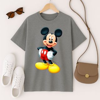 Camiseta Feminina Oversized estampa Mickey 100% algodão Premium em Oferta na Shopee