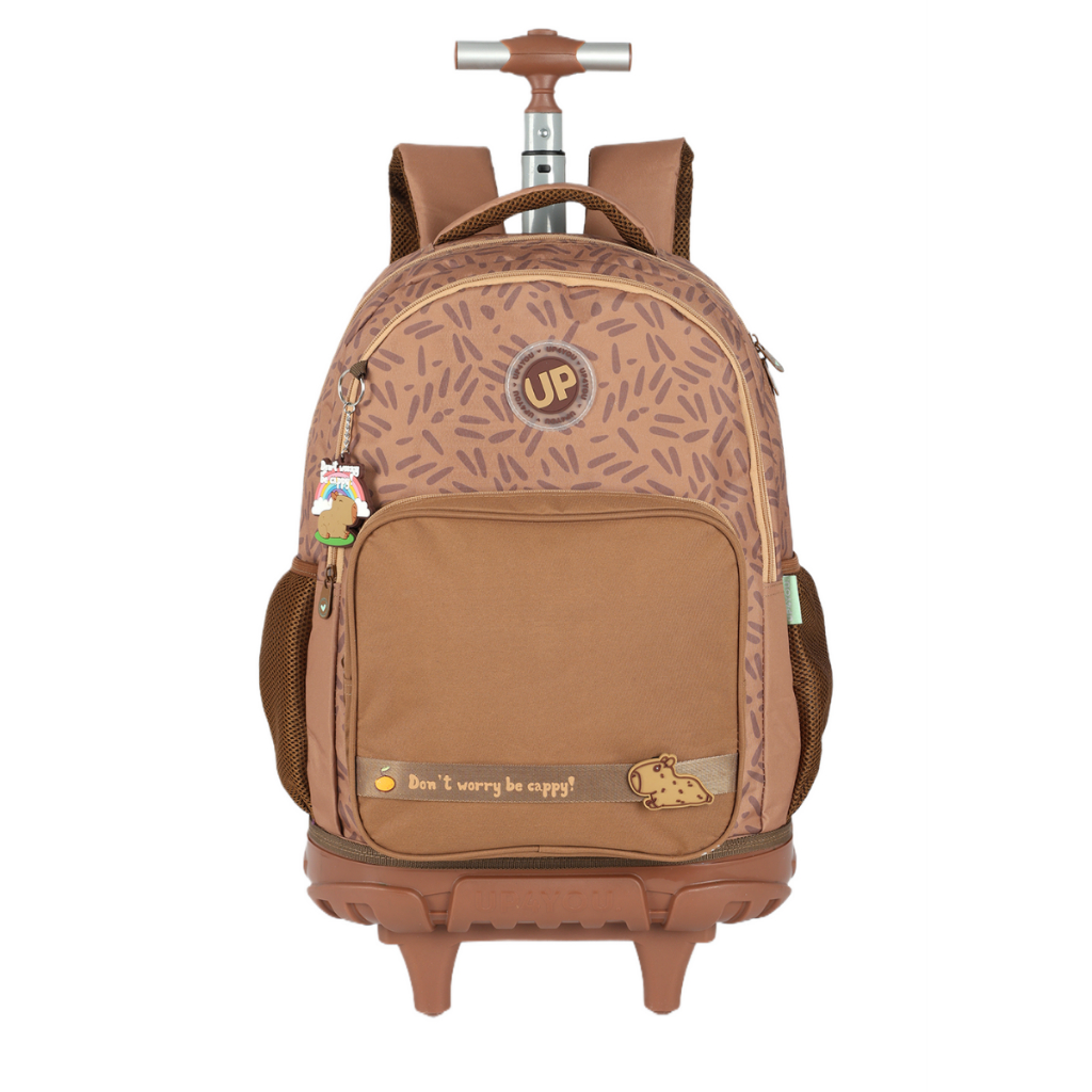 Mochila De Rodinhas Capivara Escolar Juvenil Original Up4you em Oferta na Shopee