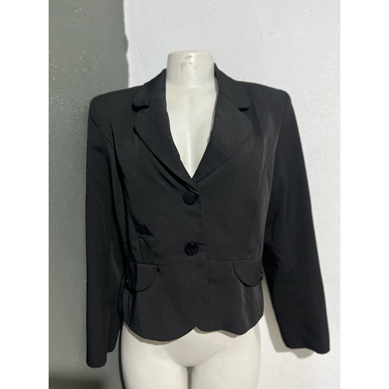 BLAZER SOCIAL PRETO FEMININO TAMANHO GRANDE USADO BAZAR BRECHO