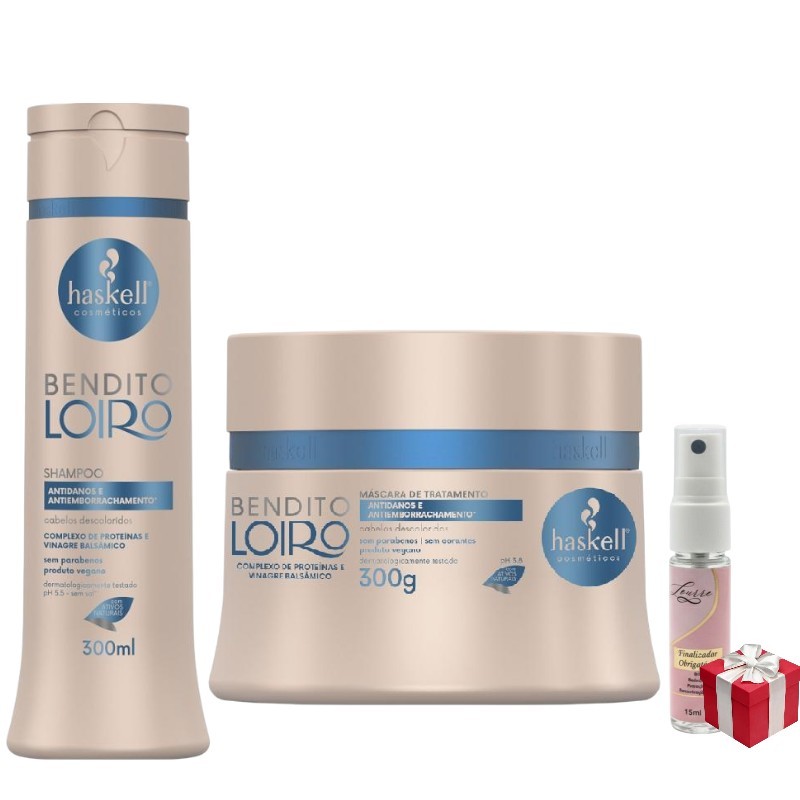 Kit Haskell Bendito Loiro Shampoo 300ML  + 1 Mascara 300ML