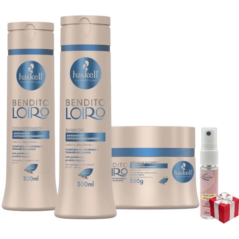 Kit Haskell Bendito Loiro Shampoo 300ML 1 Condicionador 300ML 1 Mascara 300ML