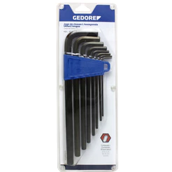 JOGO CHAVE ALLEN HEXAGONAL LONGO 1,5 A 10 MM GEDORE BLUE